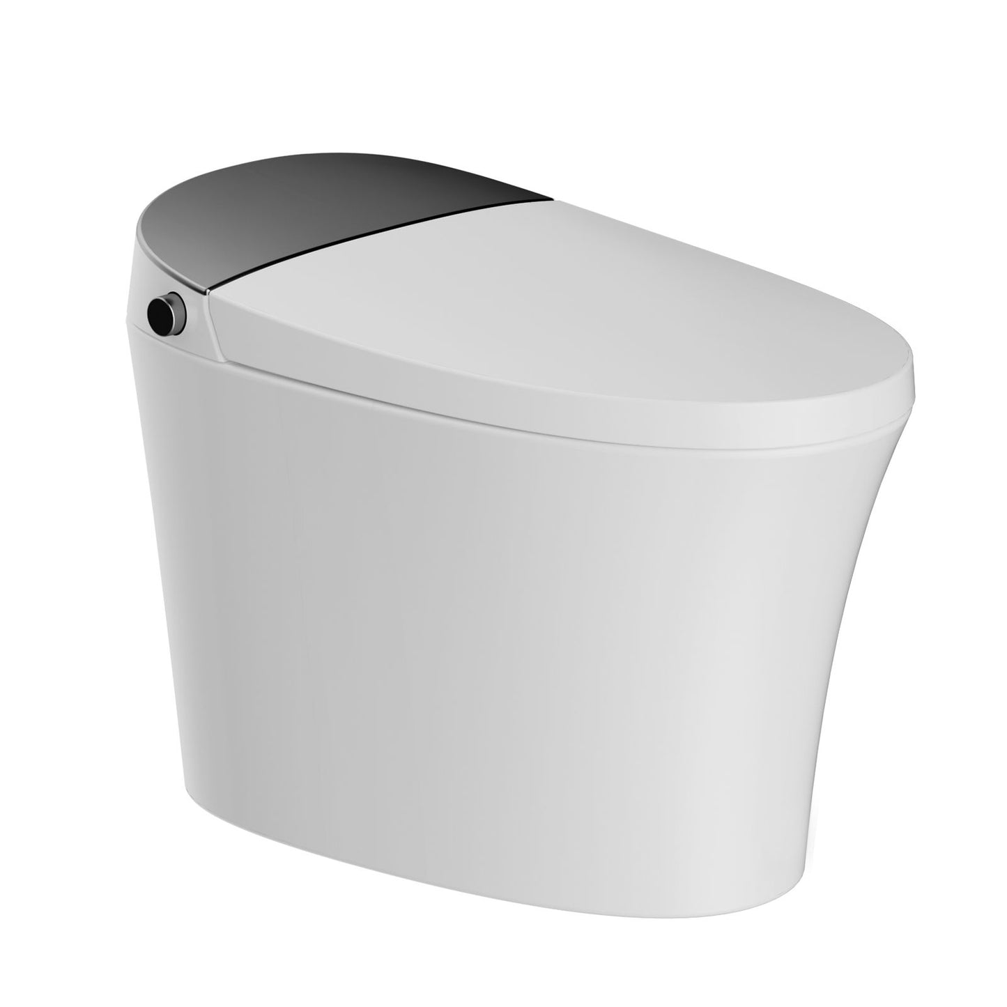 Modern Smart Toilet with Bidet Built in, Elongated Heated Toilet Seat with Tank, Instant Warm Water&Air Dryer, Detachable Nozzle, Foot Sensor Open/Close Lid, Auto Flushing (Standard)