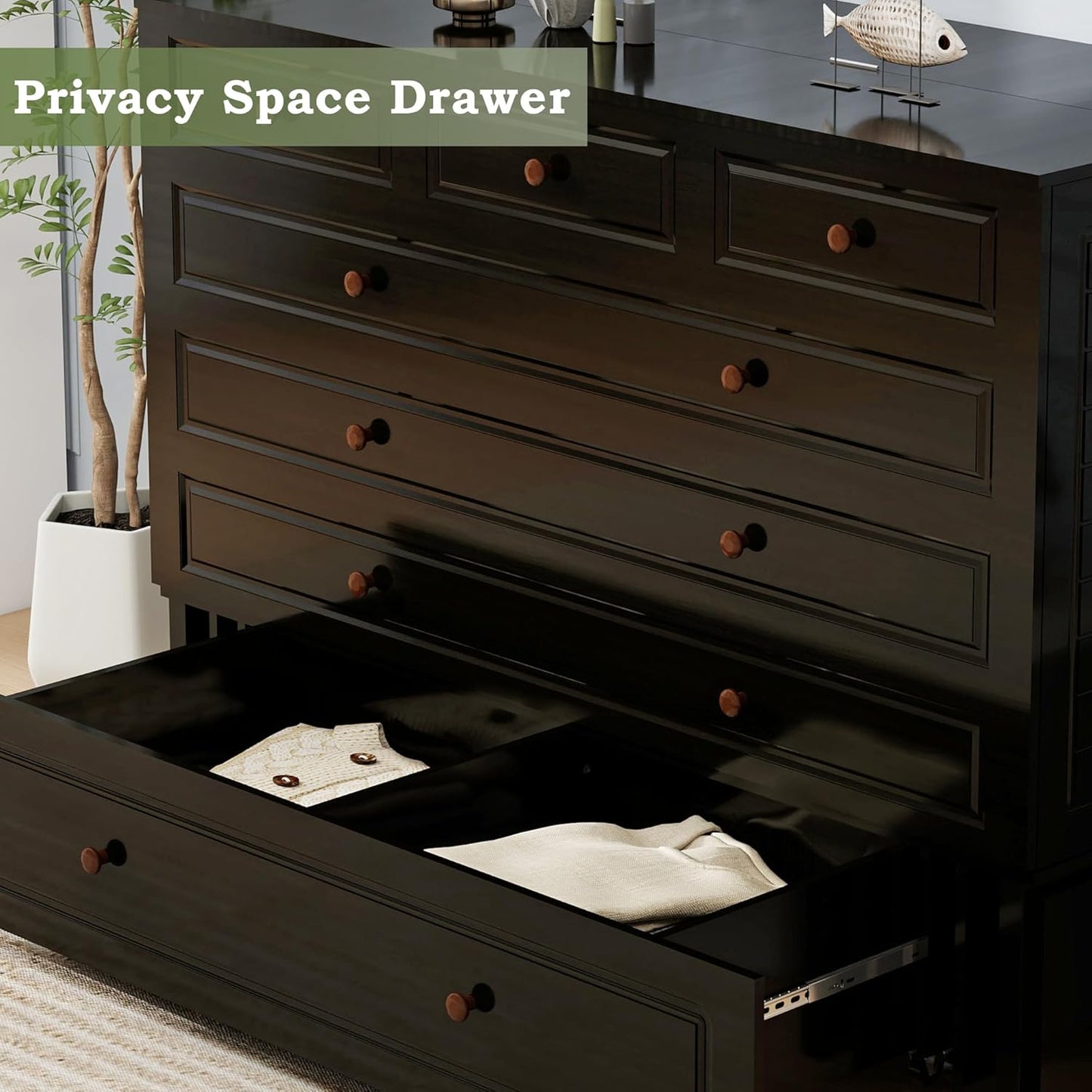 Murphy Bed with 2 Drawers and 2 Shelves, MFC-13 2 USB and 2 Charging Ports, Luxury Murphy Bed for Guest Rooms and Home Offices, Comfortable and Practical Black Queen Murphy Bed Cabinet