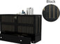Queen Size MFC-11 Murphy Cabinet Bed with 2 Large Storage Drawers and Shelves Hidden Mobile Chest with Shelves Space Saving for Guest Room Bedroom, 82"x62"x41" Black (Mattress not Include)