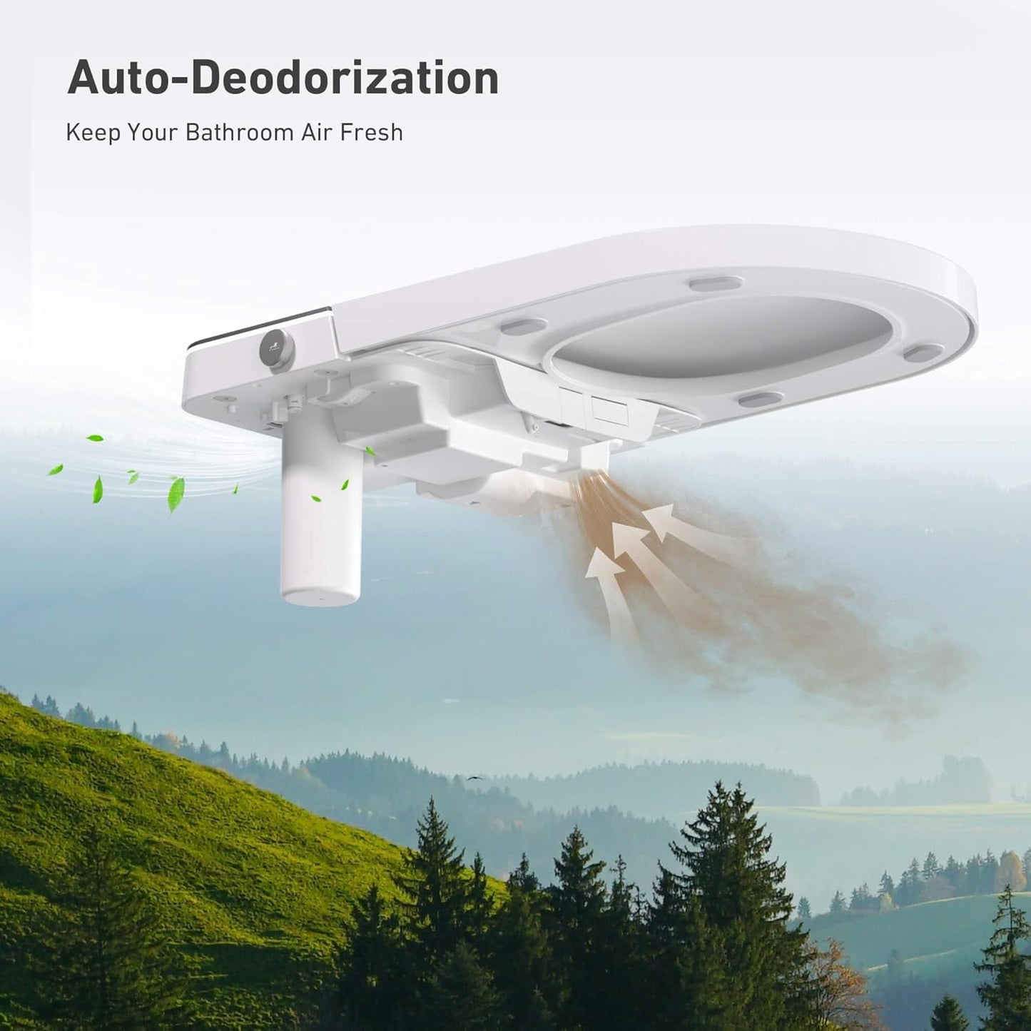 Heated Smart Bidet Toilet,1.28 GPF Water Efficient Elongated Toilet with Auto Flush, Warm Wash, Dryer, Foam Shield, Night Light